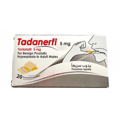 TADANERFI 5 MG ( TADALAFIL ) 20 ORAL DISSOLVABLE FILMS